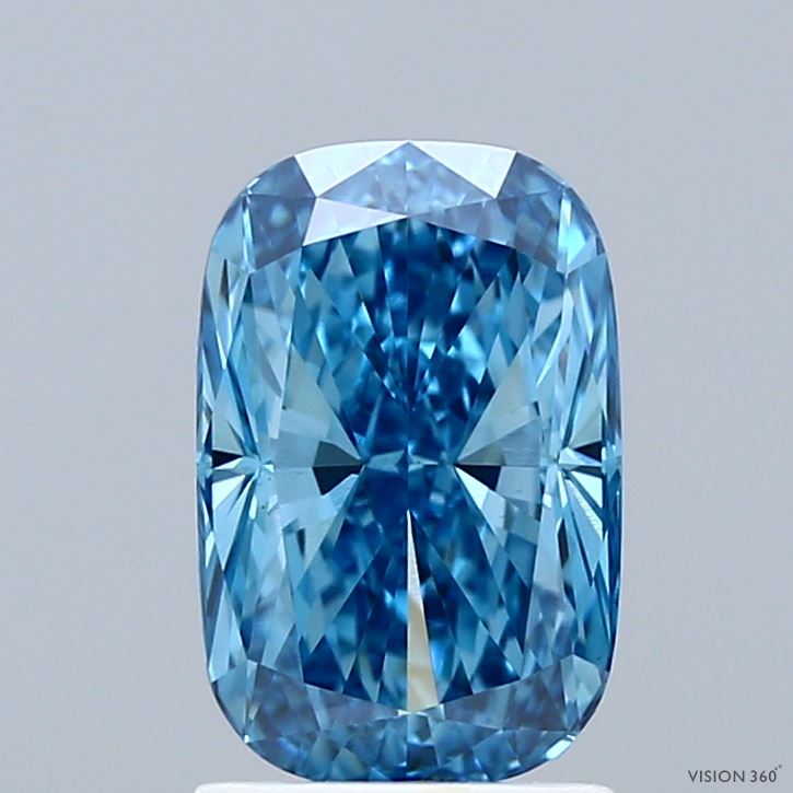 CU  CT Fancy Vivid Blue VS1 Lab Grown Diamond