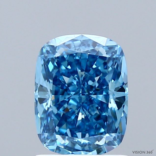 CU  CT Fancy Vivid Blue VS1 Lab Grown Diamond