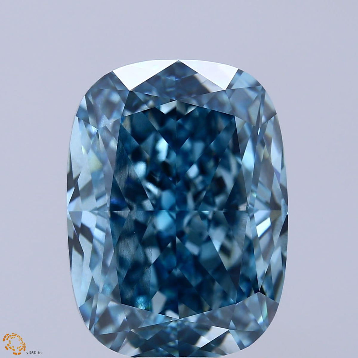 CU  CT Fancy Vivid Blue SI1 Lab Grown Diamond