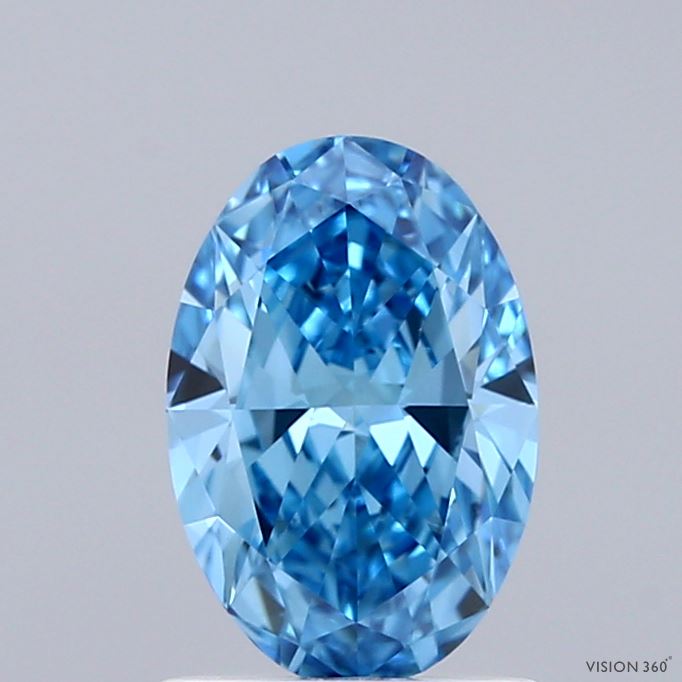 OV  CT Fancy Vivid Blue VVS2 Lab Grown Diamond