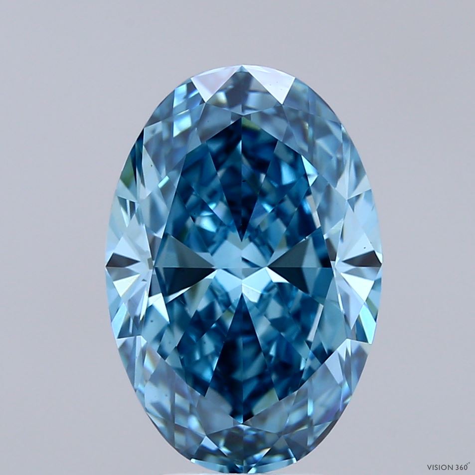 OV  CT Fancy Vivid Blue VS1 Lab Grown Diamond