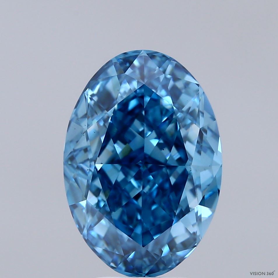 OV  CT Fancy Vivid Blue VS2 Lab Grown Diamond