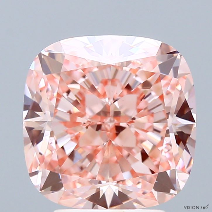 CU  CT Fancy Vivid Pink VVS2 Lab Grown Diamond
