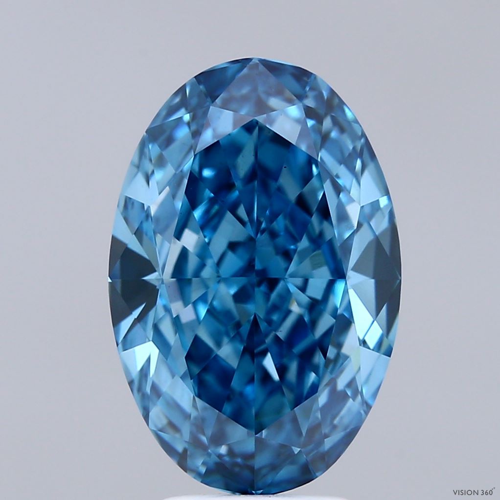 OV  CT Fancy Vivid Blue VS1 Lab Grown Diamond