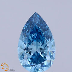 PEAR  CT Fancy Vivid Blue VVS2 Lab Grown Diamond