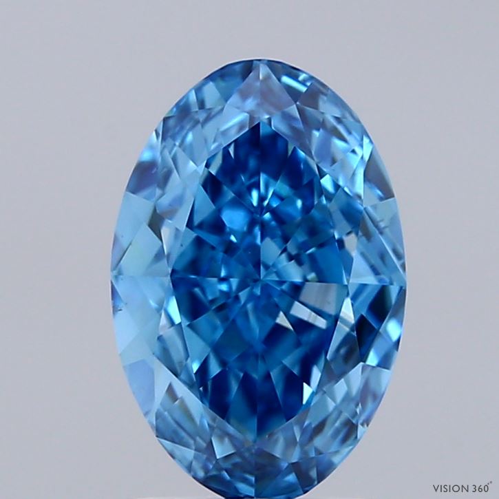 OV  CT Fancy Vivid Blue VS1 Lab Grown Diamond