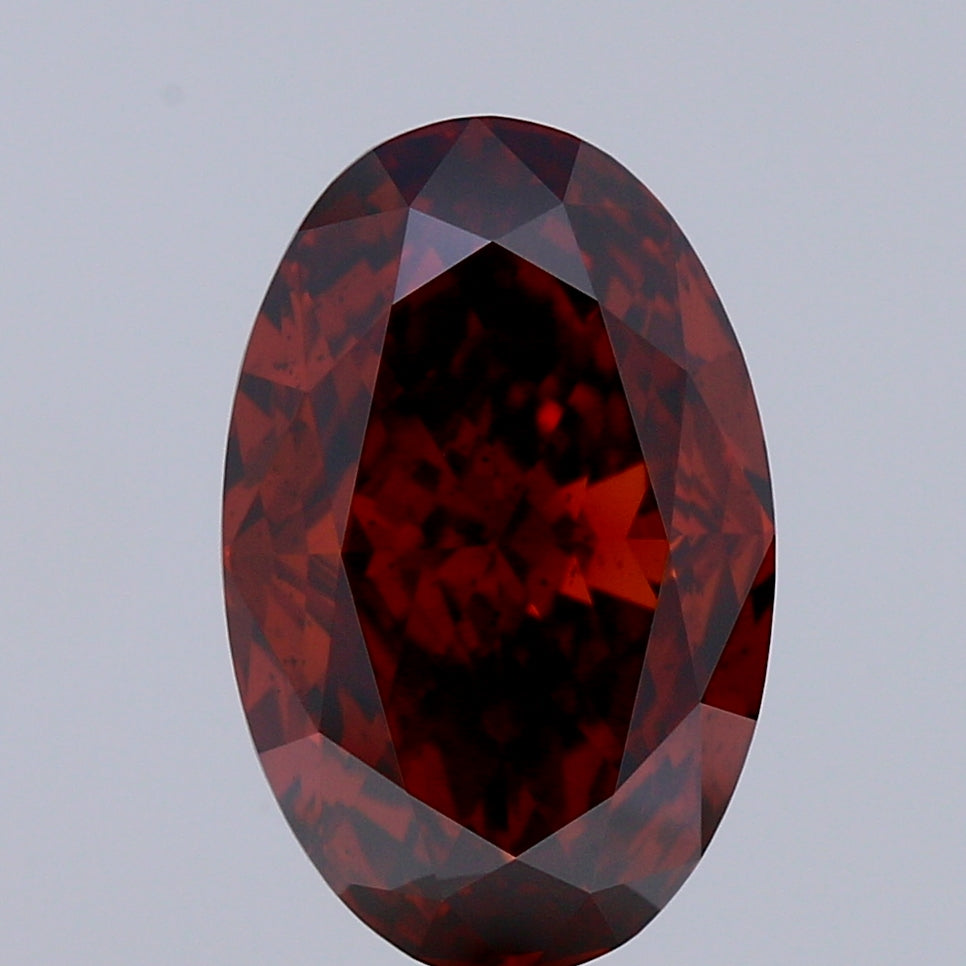 OV  CT Fancy Intense Brownish Orange SI1 Lab Grown Diamond