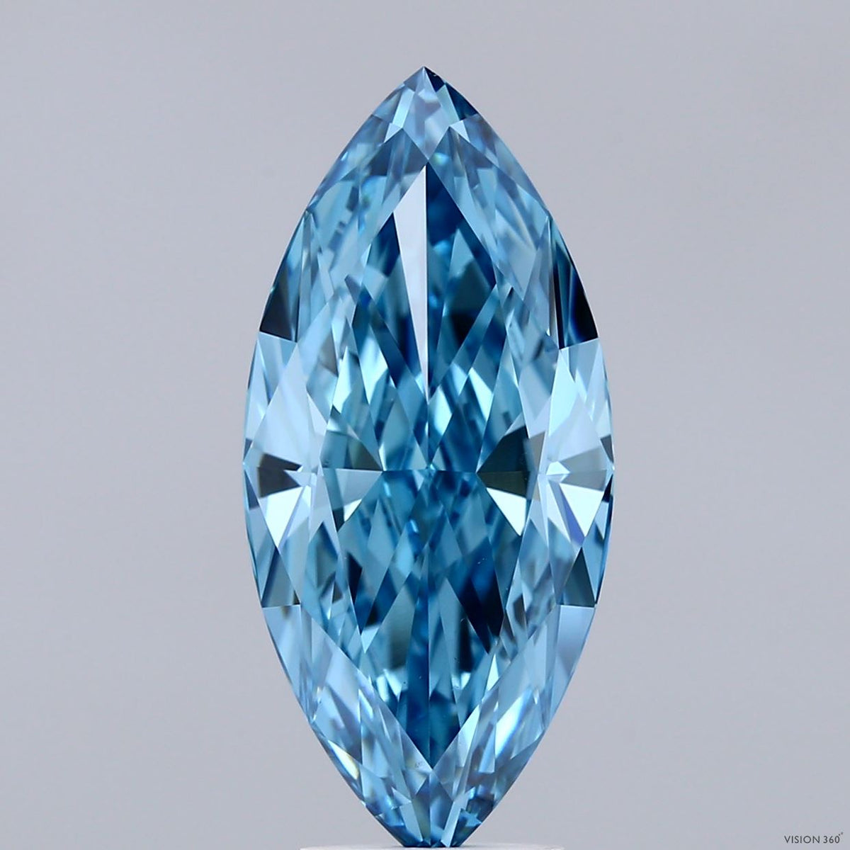 MQ  CT Fancy Vivid Blue VS1 Lab Grown Diamond