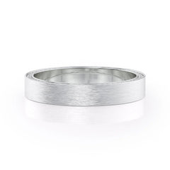 4mm Round Cut Moissanite Men's Diamond Matte Wedding Band