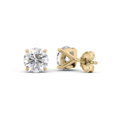 1 CTW Stud Earrings Set With Round Lab Diamonds