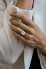 4.0CT Oval Cut Bezel Set Moissanite Solitaire Engagement Ring