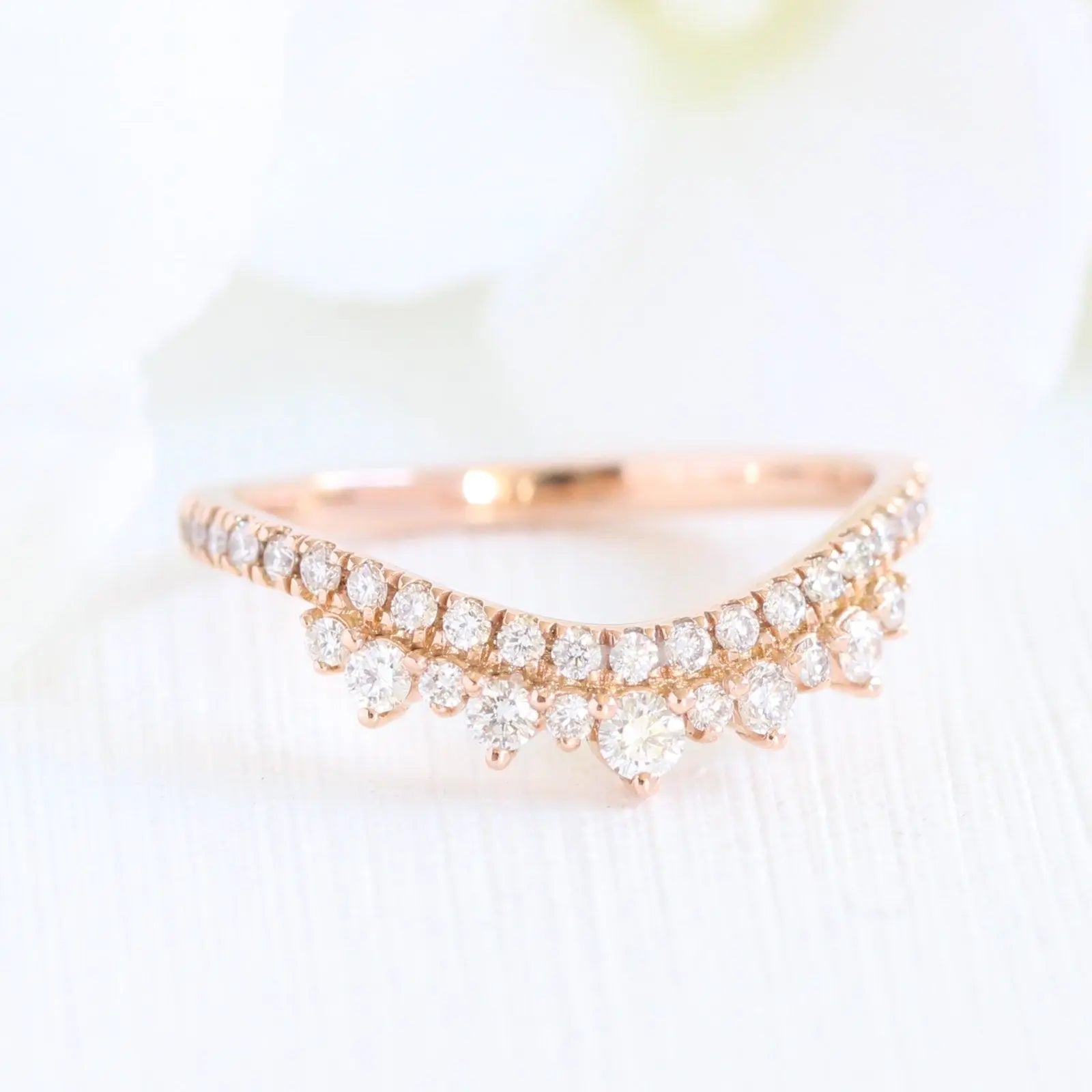1.0CT Vintage Floral Pear Cut Moissanite Halo Bridal Engagement Ring Set