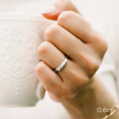 Round Brilliant Cut 4 Stone Stacking Wedding Band