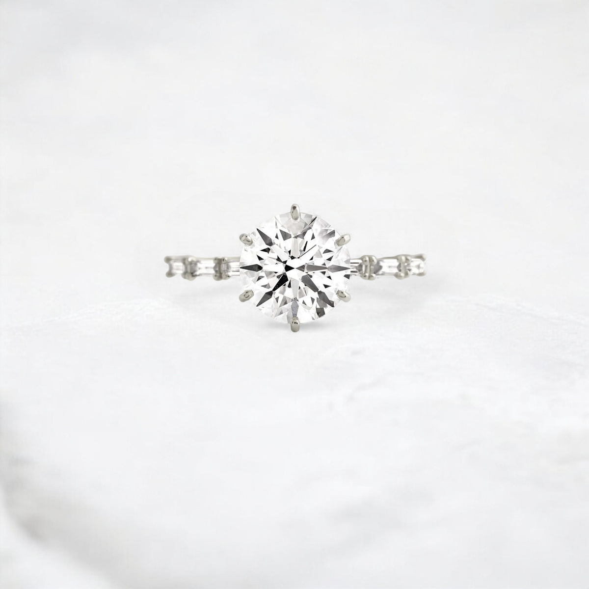 Aura-Lineage-Golden-Pave-Ring-with-Round-Baguette-Sparkle-2-ct-platinum-gemfora-1