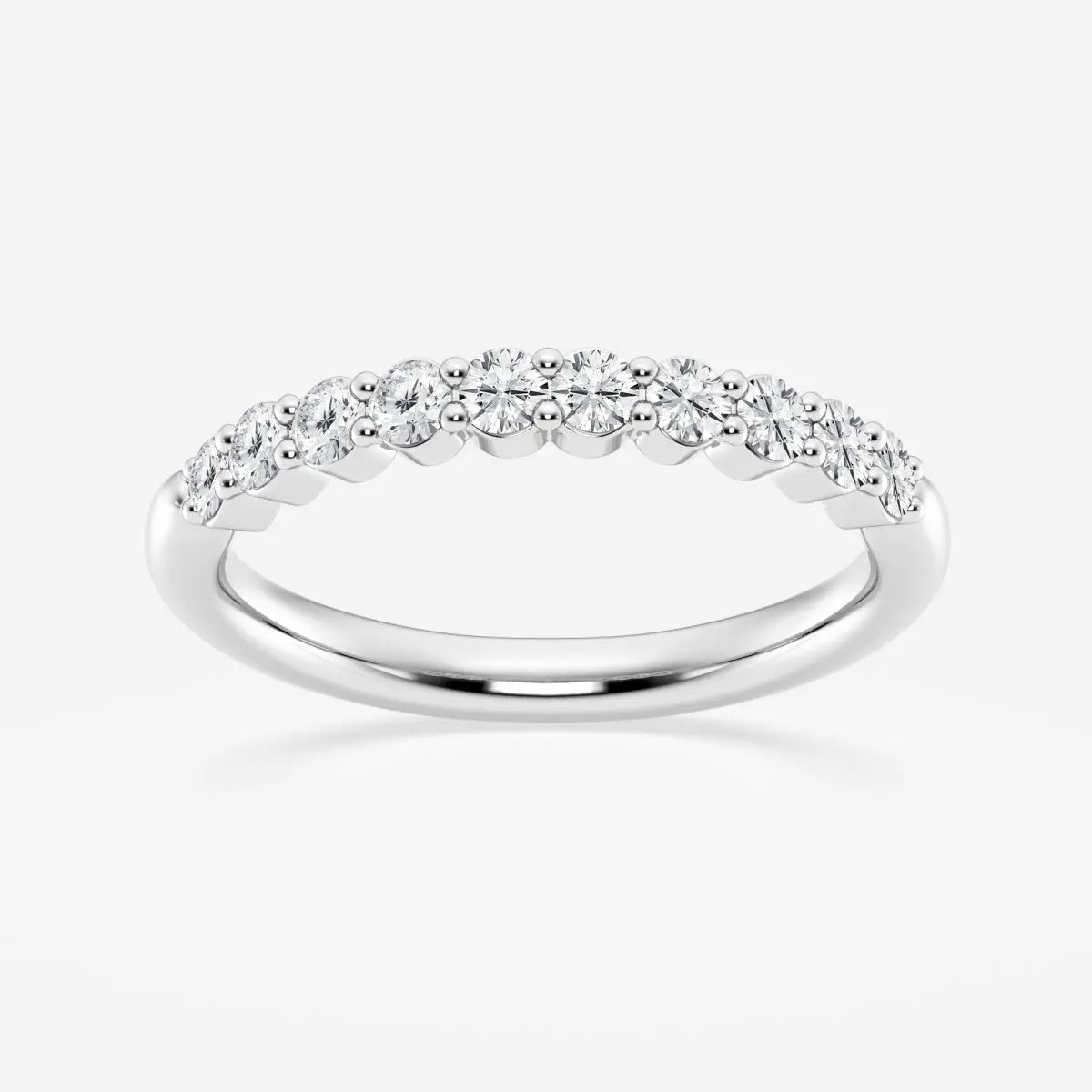 Round F-VS2 Lab Grown Diamond Prong Set Wedding Band