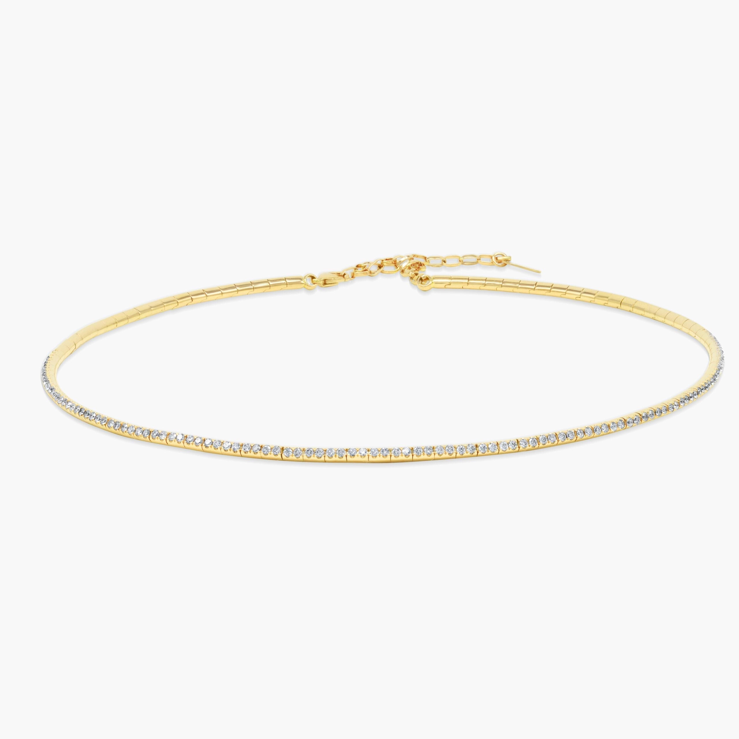1.50CT Round Cut Moissanite Diamond Choker Necklace for Women