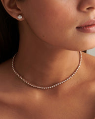 2.51CT Round Cut Moissanite Tennis Diamond Necklace for Women