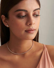 2.51CT Round Cut Moissanite Tennis Diamond Necklace for Women