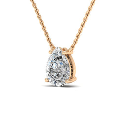 Pear Cut Moissanite Diamond Solitaire Colleen Necklace for Women