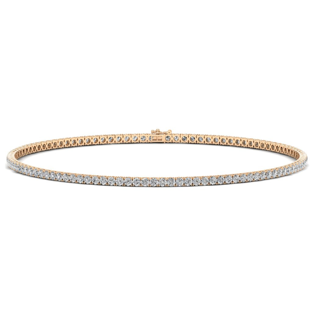 Round Cut Diamond Moissanite Tennis Necklace for Women