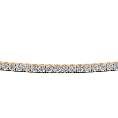 Round Cut Diamond Moissanite Tennis Necklace for Women