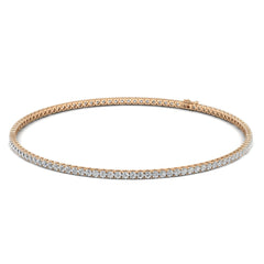 Round Cut Diamond Moissanite Tennis Necklace for Women