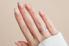Nature Inspired Twig Engagement Ring with 2.0CT Round Cut Moissanite