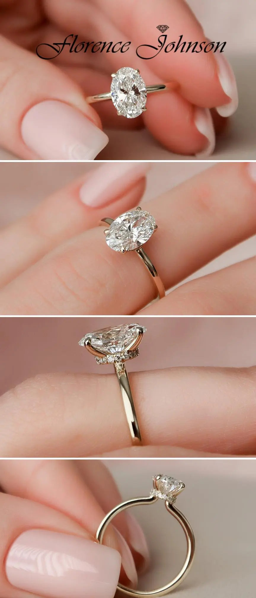 1.50CT Oval Cut Four Prong Lab-Grown Halo Engagement Ring