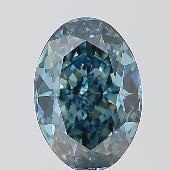 OV  CT Fancy Vivid Greenish Blue VS1 Lab Grown Diamond