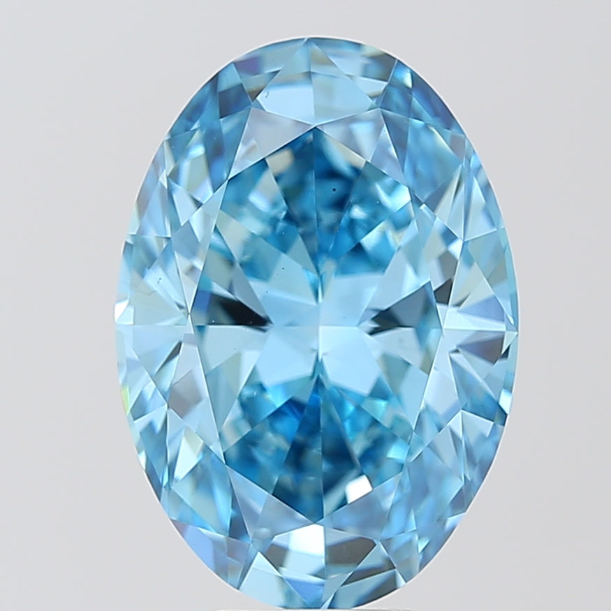 OV  CT Fancy Vivid Blue VS1 Lab Grown Diamond