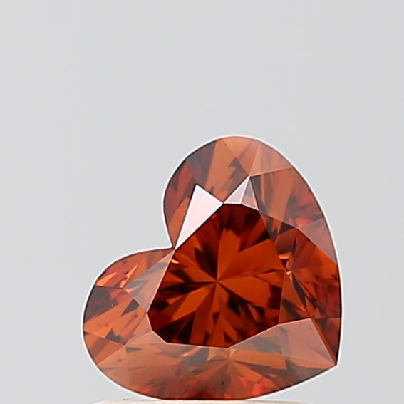 HT  CT Fancy Deep Orange VS2 Lab Grown Diamond
