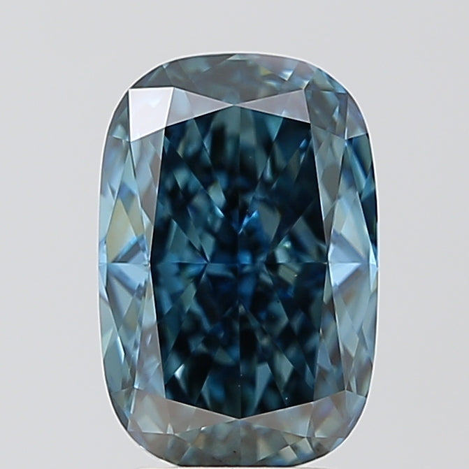 CU  CT Fancy Vivid Greenish Blue VS1 Lab Grown Diamond