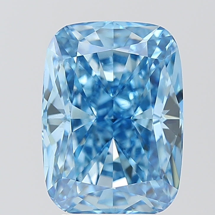 CU  CT Fancy Vivid Blue VS2 Lab Grown Diamond