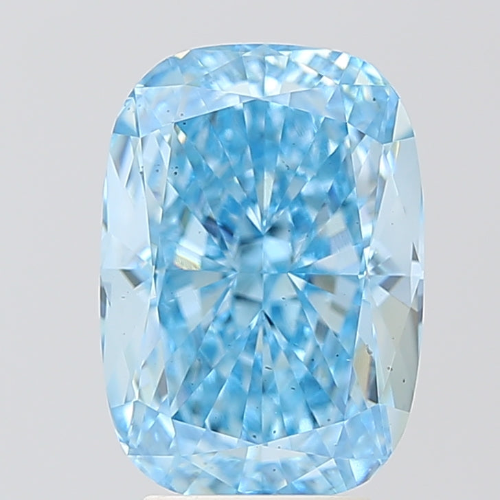 CU  CT Fancy Vivid Blue VS2 Lab Grown Diamond