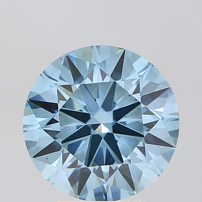 RD  CT Fancy Vivid Blue VS1 Lab Grown Diamond