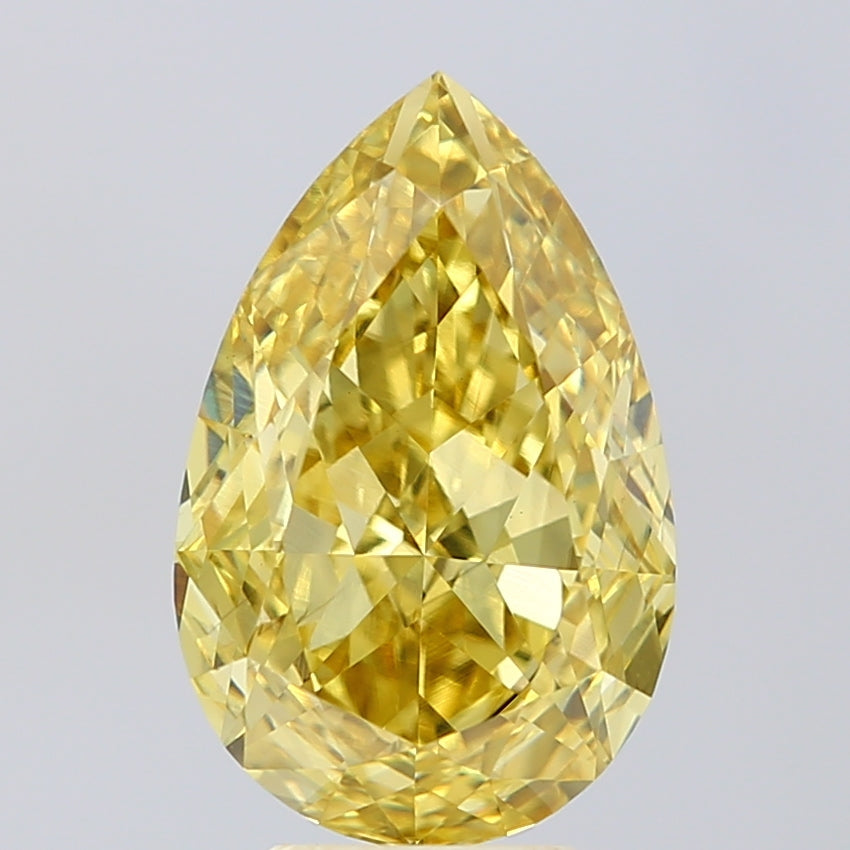 PEAR  CT Fancy Intense Yellow VS1 Lab Grown Diamond