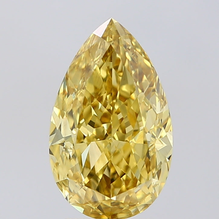 PEAR  CT Fancy Intense Yellow VS1 Lab Grown Diamond