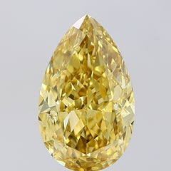 PEAR  CT Fancy Intense Yellow VS1 Lab Grown Diamond