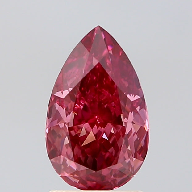 PEAR  CT Fancy Deep RED Pink VS1 Lab Grown Diamond