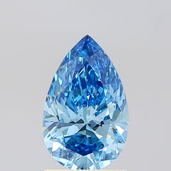 PEAR  CT Fancy Vivid Blue VS1 Lab Grown Diamond
