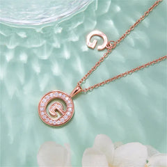 " G " Letter Moissanite Diamond Necklace for Women