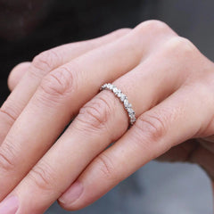 Marquise and Round Cut Full Eternity Wedding Band