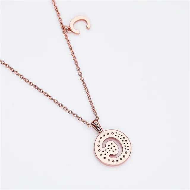 " C " Letter Moissanite Diamond Necklace for Women