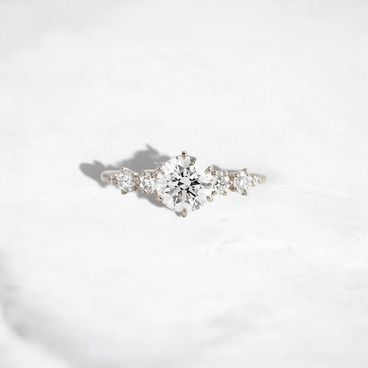 Eternal Glow, Round Cut 2Ct Moissanite Engagement Ring