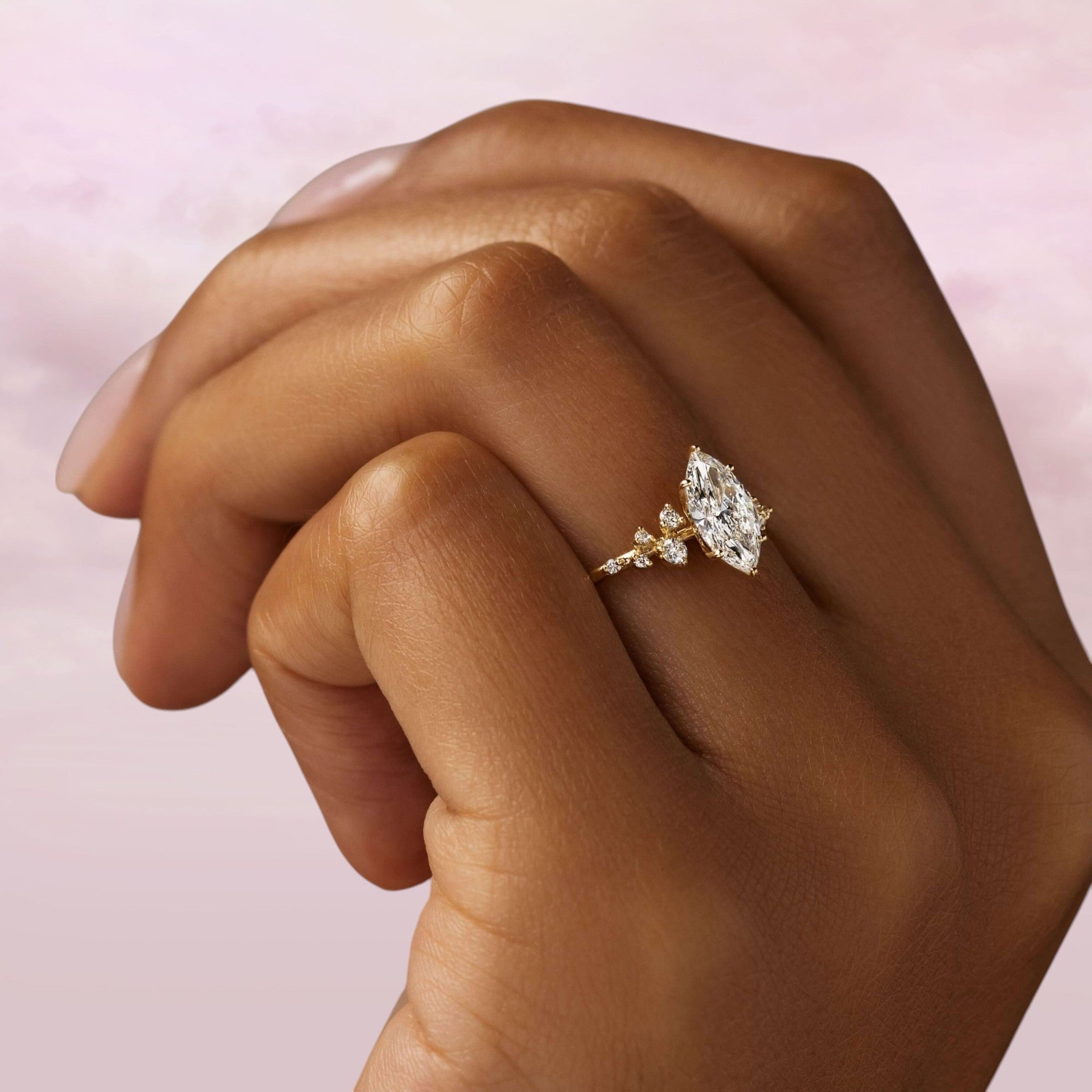 handmade-0-90-ct-marquise-cut-moissanite-cluster-engagement-yellow-gold-ring-gemfora