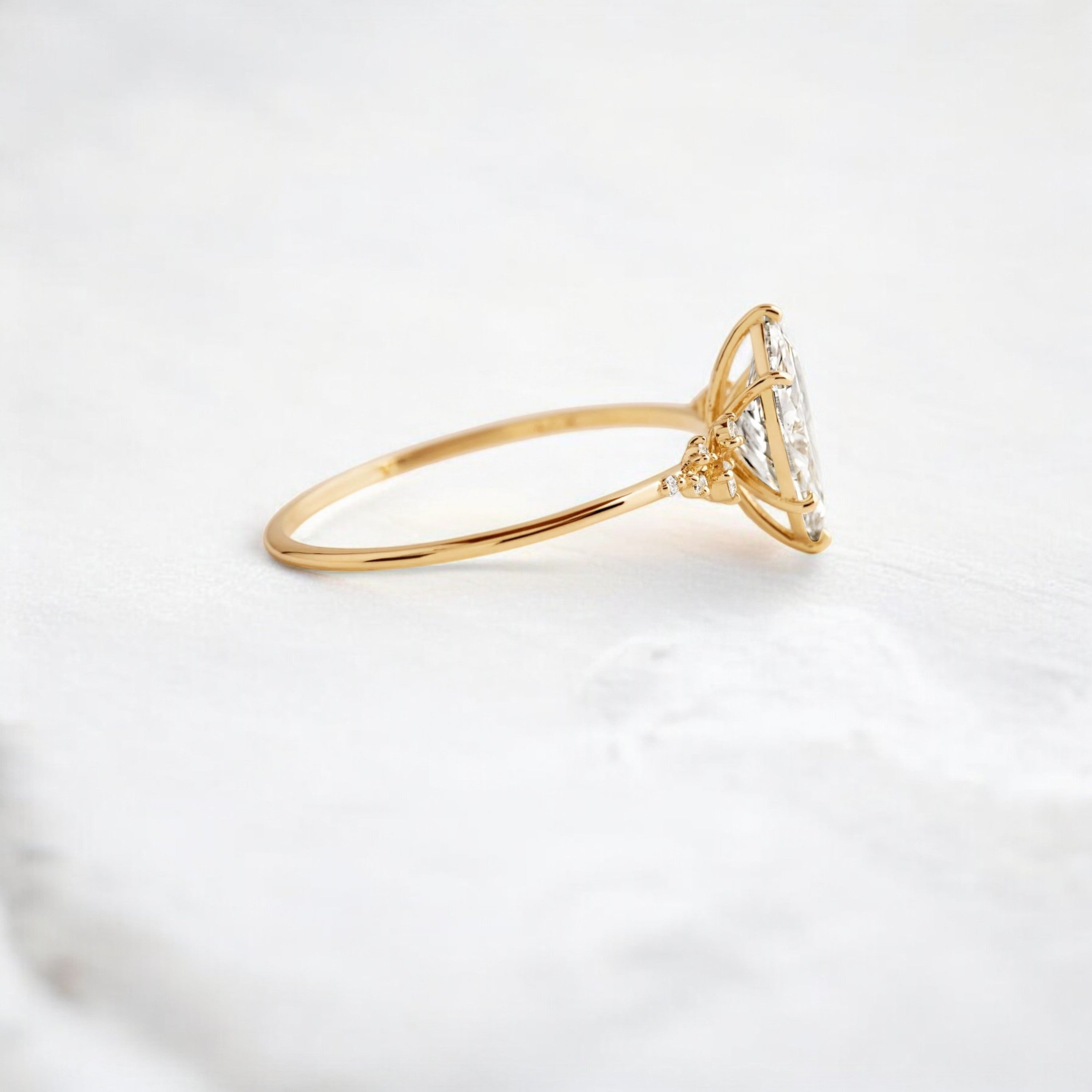 handmade-1-60-ct-marquise-Cut-moissanite-cluster-engagement-yellow-gold-ring-gemfora