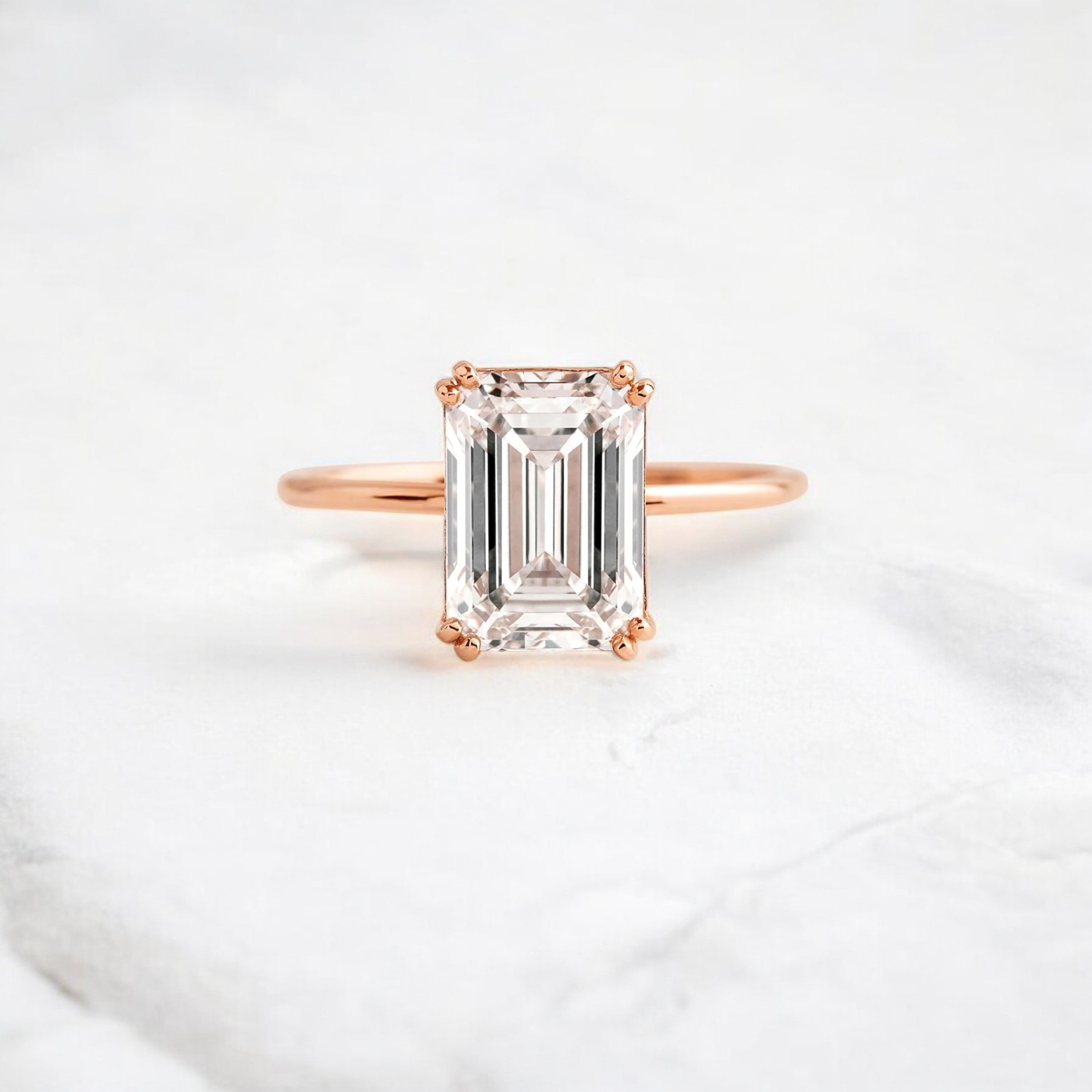 handmade-double-prong-emerald-solitaire-moissanite-engagement-ring-3-05-ct-rose-gold-gemfora