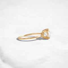 Heirloom 1.50CT Round Cut Moissanite Engagement Ring, Double Four-Prong