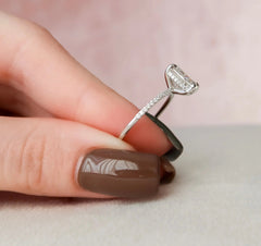 Elongated Cushion Cut Hidden Halo 2.50CT Lab-Grown Engagement Ring