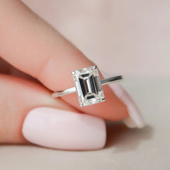 Emerald Hidden Halo 2.0CT Lab-Grown Diamond Engagement Solitaire Ring